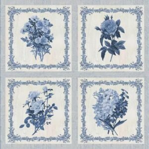 English Blue And White Digital Panel by Blank Quilting 3546P-75 36"X44"