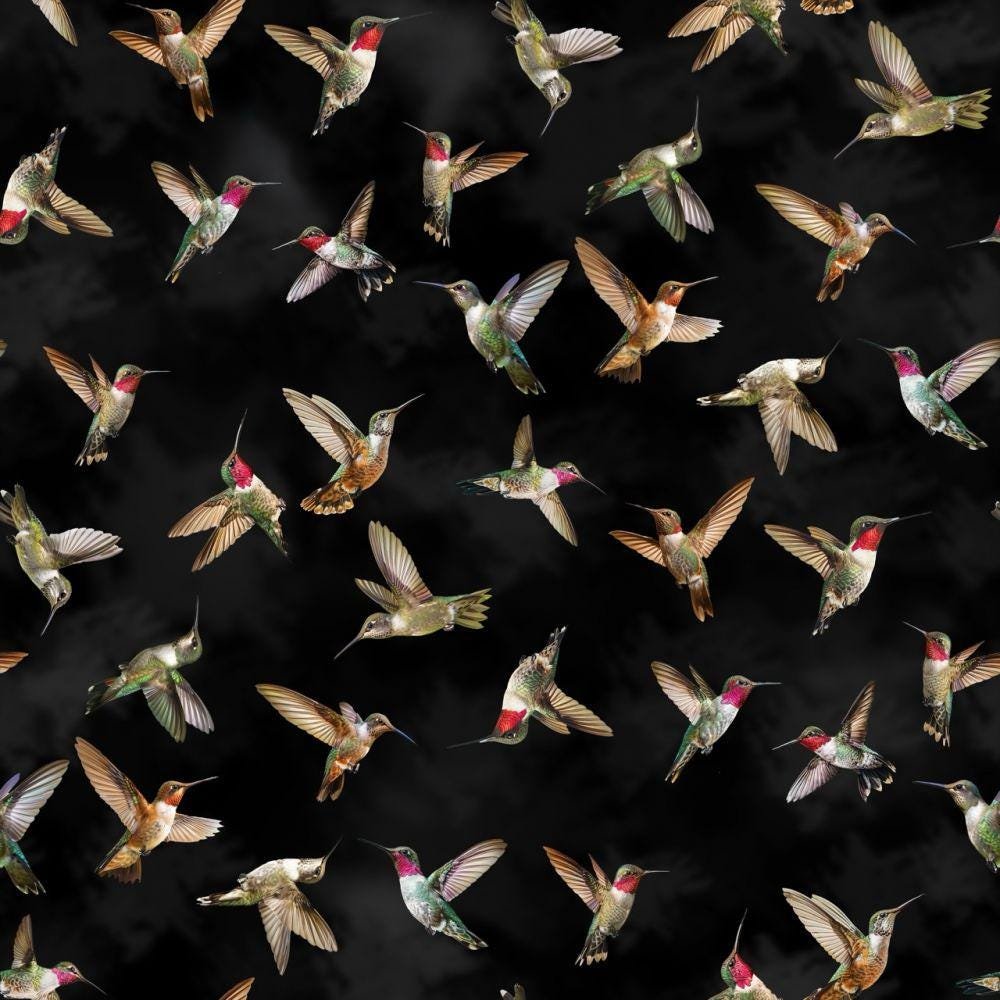 Hummingbird Harmony Digital print sold by the 1/2 yd.