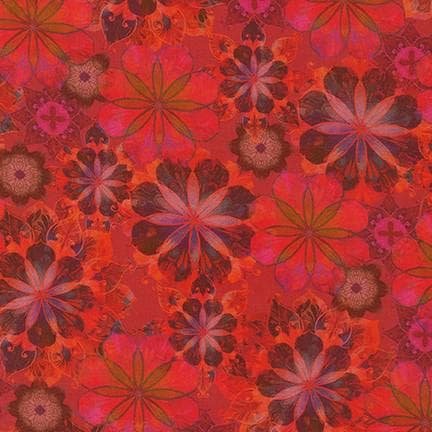Venice by Christiane Marques for Robert Kaufman Fabrics AQSD 19722-3 Red sold by the 1/2 yd.