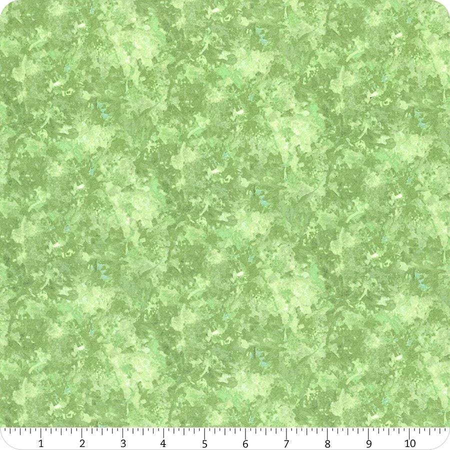 Rhapsody In Blue by Northcott Fabrics 27074-74 Green one yard remnant