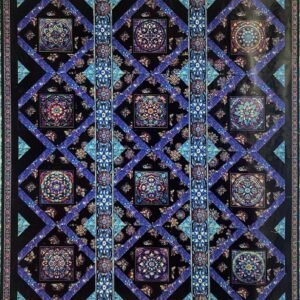 Butterfly Glass Quilt Kit using the Night Flight Collection by Q.T. Treasures 63"X71"