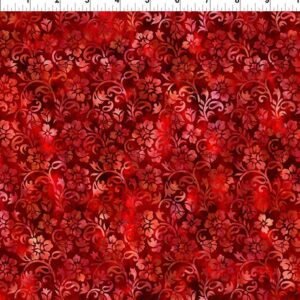 Prism II by Jason Yenter for In The Beginning 22JYQ-1 Red Floral Vines  sold by the 1/2 yd.