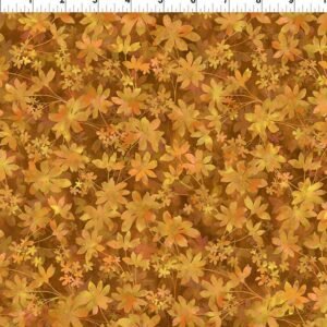 Prism II by Jason Yenter for In The Beginning 21JYQ-2 Gold Falling Leaves  sold by the 1/2 yd.