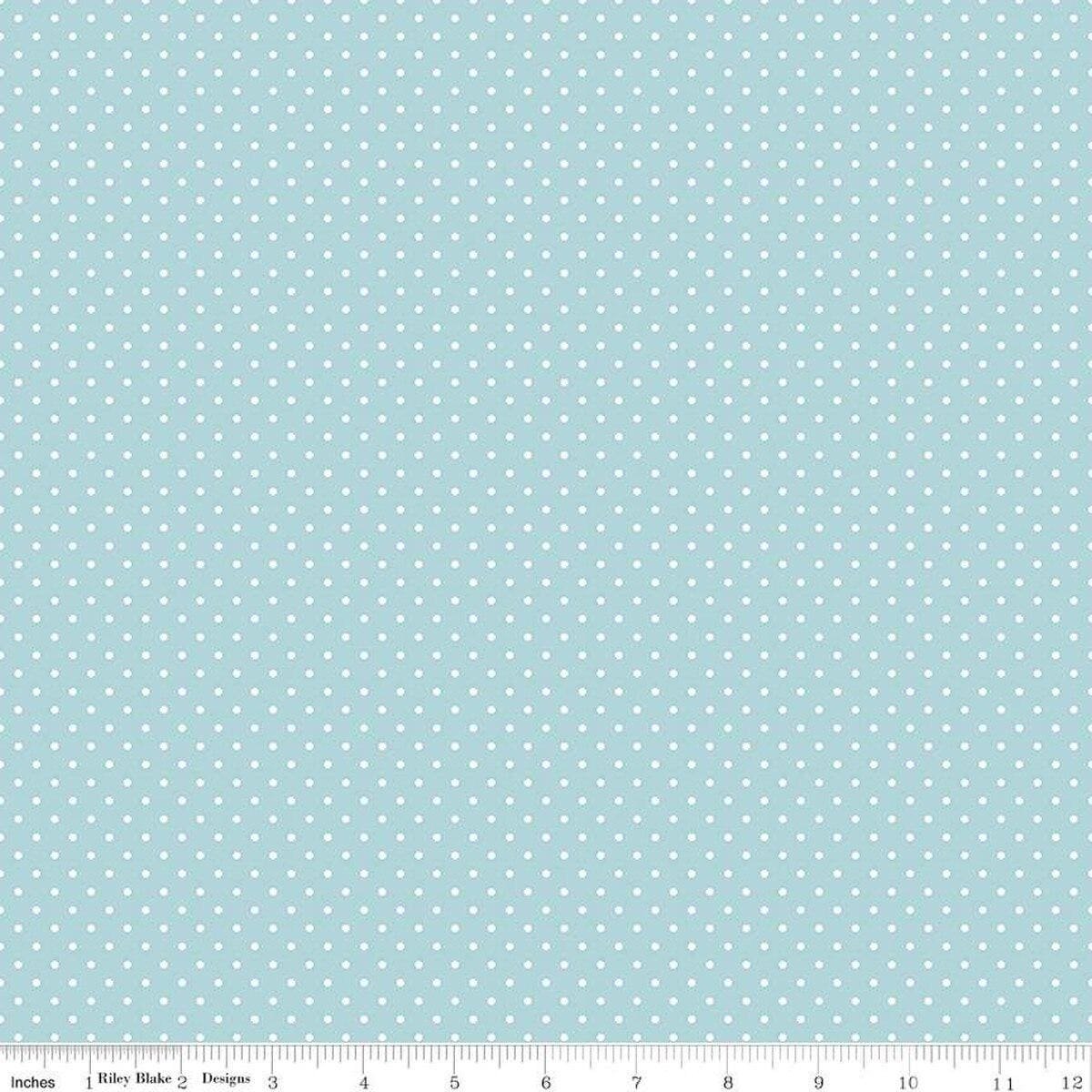 Swiss Dots by Riley Blake designs C620-20 Aqua 1/2 yd. remnant
