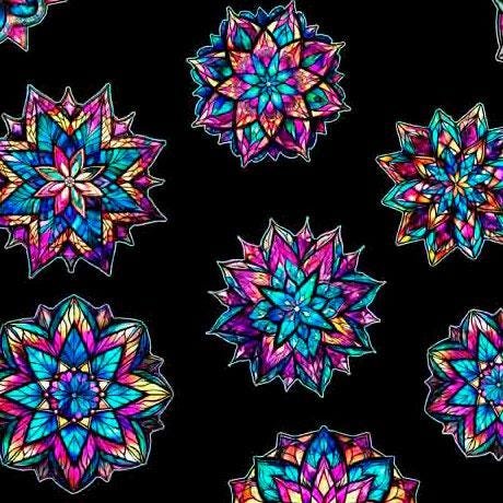 Night Flight by Quilting Treasures 30754-J Black sold by the 1/2 yd.