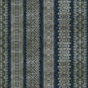 Carpet Bag Romance by Jason Yenter for In The Beginning Fabrics 4CBR-1 Blue Stripe sold by the 1/2 yd.