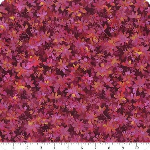Prism II by Jason Yenter for In The Beginning 21JYQ-1 Rose Falling Leaves sold by the 1/2 yd.