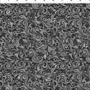 Prism II by Jason Yenter for In The Beginning 24JYQ-5 Black Swirls sold by the 1/2 yd.