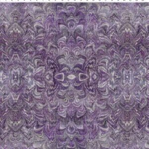Carpet Bag Romance by Jason Yenter for In The Beginning Fabrics 6CBR-3 Purple Marble sold by the 1/2 yd.