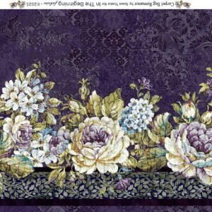 Carpet Bag Romance by Jason Yenter for In The Beginning Fabrics 2CBR-3 Purple Border sold by the 1/2 yd.