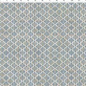 Carpet Bag Romance by Jason Yenter for In The Beginning Fabrics 8CBR-1 Blue Medallions sold by the 1/2 yd.