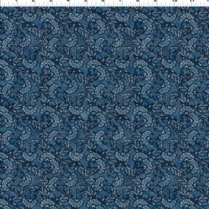 Carpet Bag Romance by Jason Yenter for In The Beginning Fabrics 7CBR-1 Blue Medallions sold by the 1/2 yd.
