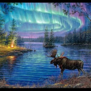 Northern Lights Panel by  Elizabeth's Studio 9600E 36"X43"