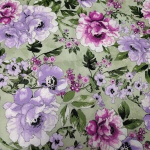 Decadent Blossoms by Studio RK 23557 Sage Green sold by the 1/2 yd.