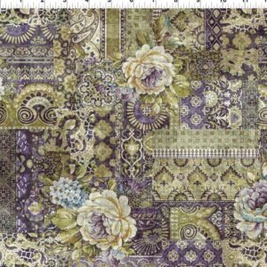 Carpet Bag Romance by Jason Yenter for In The Beginning Fabrics 3CBR-3 Purple Carpet sold by the1/2 yd.