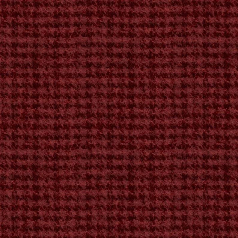 Woolies Basket Flannel by Bonnie Sullivan for Maywood Studios MASF18503-RJ Dk. Red 2 yd. remnant