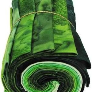 1895 Watercolors Fat Quarter Bundle by Hoffman Calif. #1895FQ-8 Green 12 fat quarters