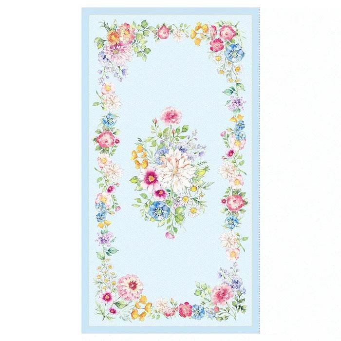Cherish Digital Print Panel by Clothworks 21055 Lt. Denim  24"X44"