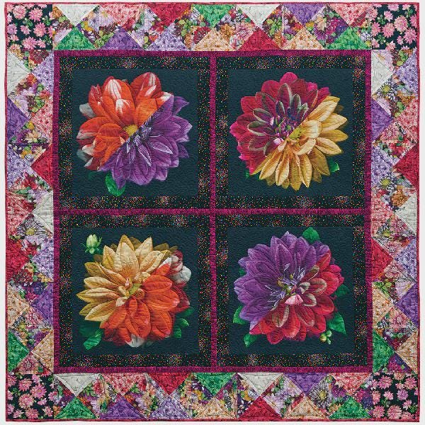 Refracted Blooms Quilt Kit by Lisa Daly for Clothworks 63"X63"