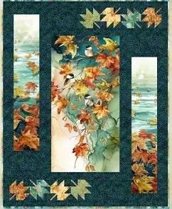 Autumn Blaze Quilt Kit Dark by Northcott Fabrics PC-323 56"X73.5"