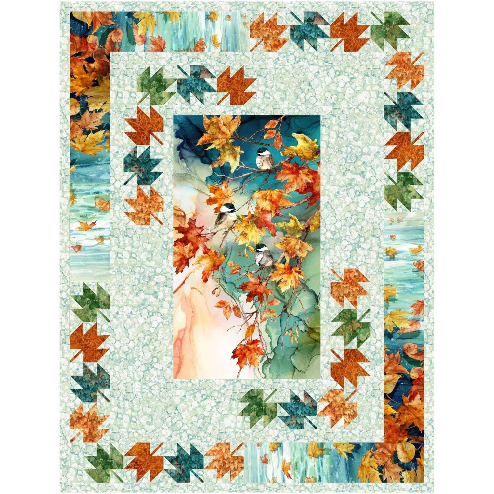 Autumn Blaze Quilt Kit light by Northcott Fabrics PC-323 56"X73.5"