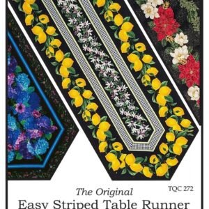 Easy Striped Table Runner Pattern by Karen Montgomery 16"X44"