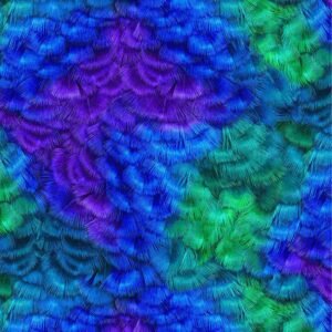 Hacienda Packed Feathers by Chong-a Hwang for Timeless Treasures CD 3905 Multi sold by the 1/2 yd.