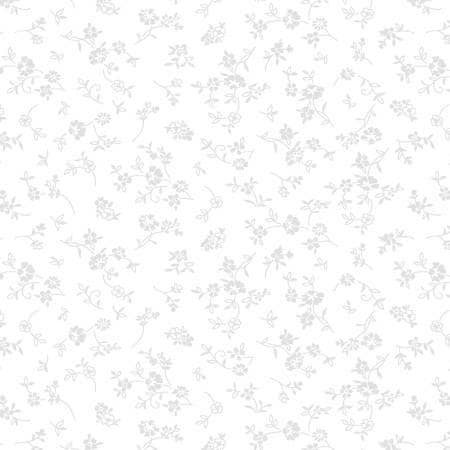 Garden Whispers Ditsy Floral by Wilmington Prints 39202-100 White on White sold by the 1/2 yd.
