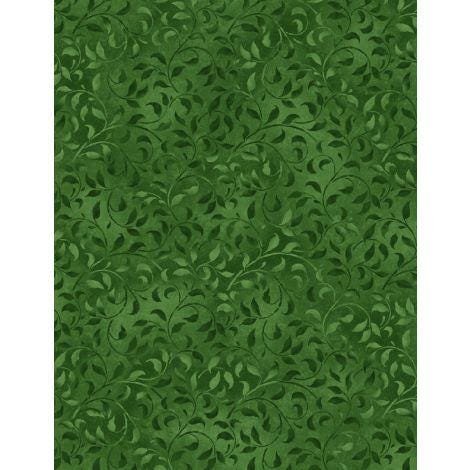 Essentials Climbing Vines by Stefanie Marrott for Wilmington Prints 38717-757 Emerald sold by the 1/2 yd.