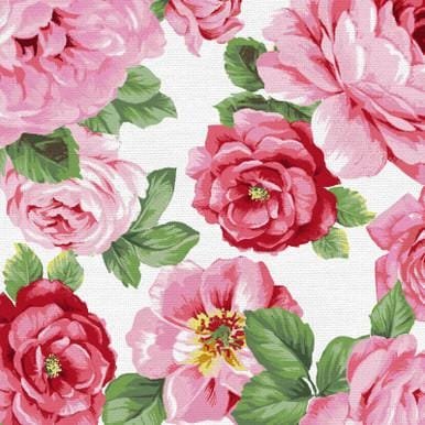Spring Bouquet Rose with Stem  by Paint Brush Studios PSF120-21572 White sold by the 1/2 yd.
