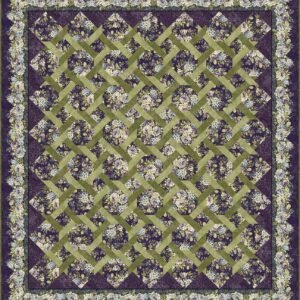 Carpet Bag Romance Garden Twist Queen Quilt Kit Purple by Jason Yenter for In The Beginning Queen Size 98"X109" Pattern Included