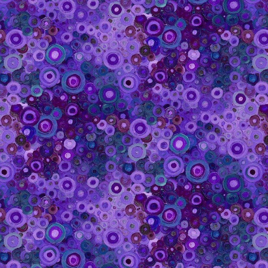 Calico Cat Circle Geo by Timeless Treasures CD4121 Lavender sold by the 1/2 yd.