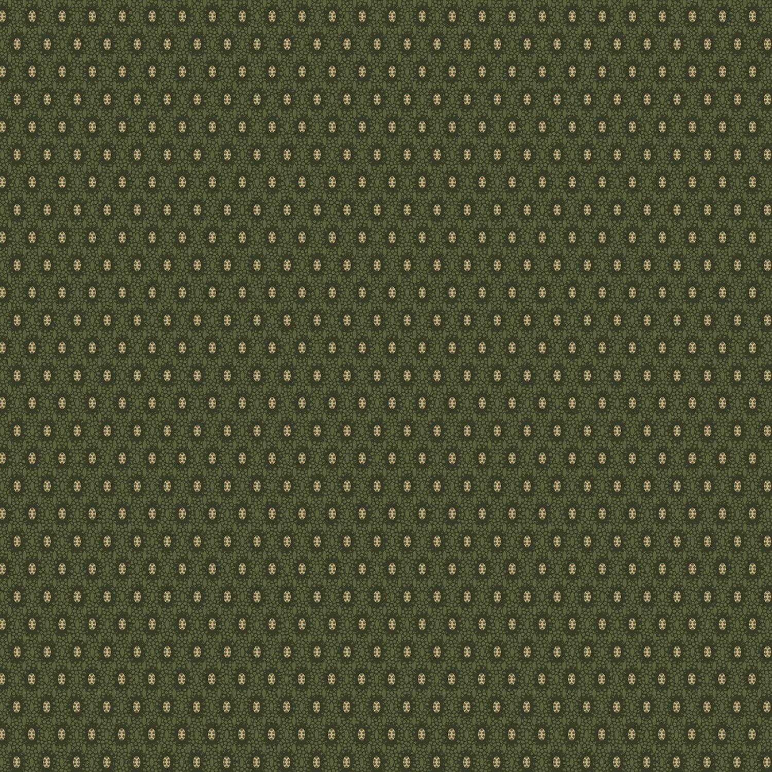 Mercantile Flannels by Pam Buda for Marcus Fabrics F171119 Green sold by the 1/2 yd.