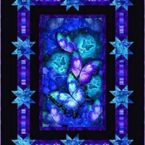 Cosmic Butterfly Shine Quilt Kit by Deniele Bohannon For Timeless Treasures 52-1/2"X72-1/2"
