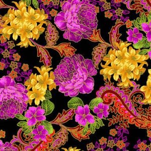 Opulent Floral Flowery Scroll by Making it fun for Michael Miller DM 10572 sold by the yard