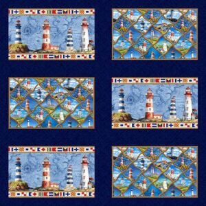 Nautical Placemat Panel by Timeless Treasures CD3768 Blue 36"X44"