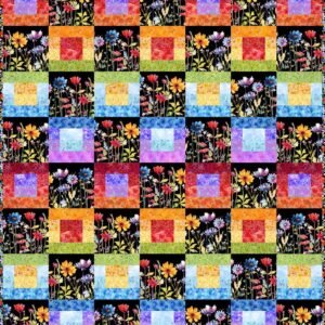 Blooming Day & Night Strip Quilt Night Kit by Jason Yenter for In The Beginning 56-1/2"X64-1/2"