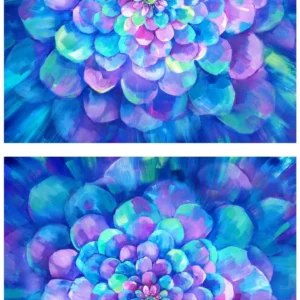 Color In Bloom Panel by Hoffman Fabrics W5501-162 Jewel 22.5"X44"