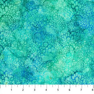 Coral Reef by Deborah Edwards and Melanie Samra for Northcott Fabrics DP28880-66 Turquoise sold by the 1/2 yd.