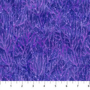 Coral Reef by Deborah Edwards and Melanie Samra for Northcott Fabrics DP28882-86 Purple sold by the 1/2 yd.