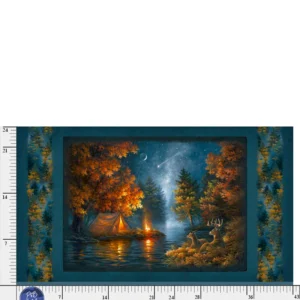 Fireside Serenity Panel by Abraham Hunter for P & B Textiles 6249 PA 24"X43"