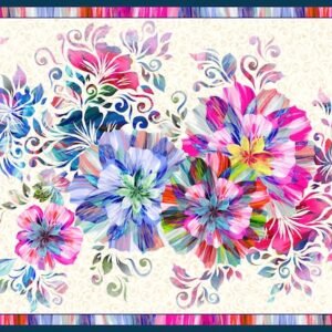 Floral Fascination Panel by QT Fabrics 288510-X Floral 24"X44"