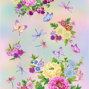 Gossamer Garden Panel by Henry Glass 2647P-10 Pastel 24"X44"