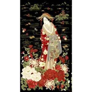 Kyoto Garden Panel by Chong-A Hwang for Timeless Treasures CM1664 23-1/2"X43-1/2"
