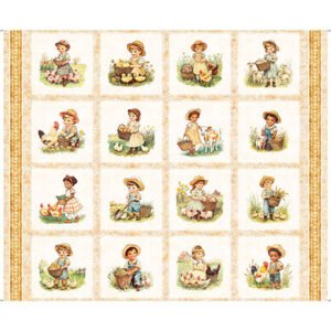 Lil' Farmers Picture Patches Panel by QT Fabrics 31904-X Multi 36"X44"