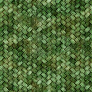 Lil' Farmers by Basketweave Texture QT Fabrics 31910-G Dk. Green sold by the 1/2 yd.