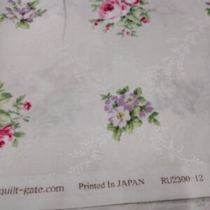 Love Rose Love by Quilt Gate R2300-12 Ivory one yard remnant