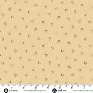 Wildflower Cottage Meadow by Renee Nanneman for Andover Fabrics A-1594-N Daffodil sold by the 1/2 yd.
