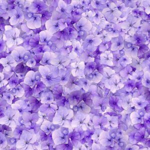 Garden Delight Fleur by Timeless Treasures CD3505 Lilac sold by the 1/2 yd.