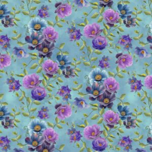 Florinda Anemones Flowers by Francesco Moretti for Blank Quilting BQ14740-75 sold by the 1/2 yd.